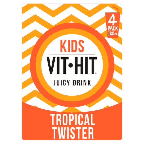 Vit Hit Kids Juicy Drink Tropical Twister 4 x 180ml