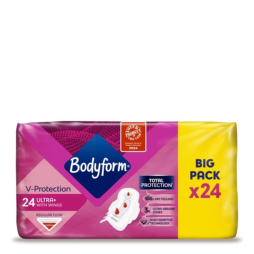 Bodyform Cour-V Ultra Normal Sanitary Towels Wings 24 pack