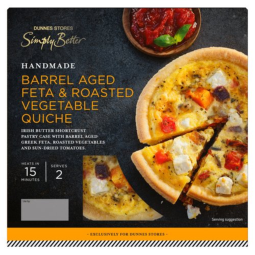 Dunnes Stores Simply Better Handmade Barrel Aged Feta & Roasted Vegetable Quiche 300g