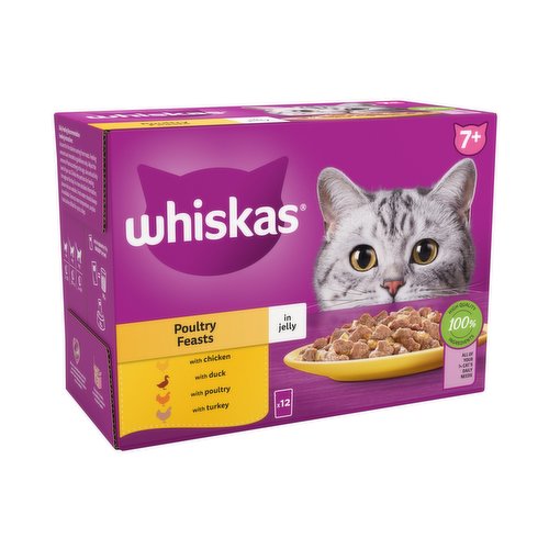 Whiskas - Meal Pouches Mix Selection In Sauce 1+ an (96 x 100g)