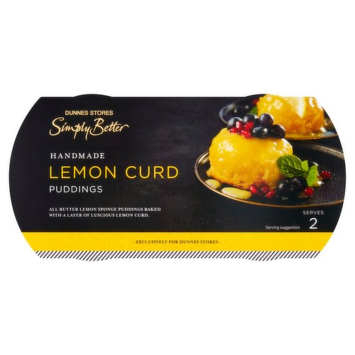 Dunnes Stores Simply Better Handmade Lemon Curd Puddings 2 x 120g (240g)