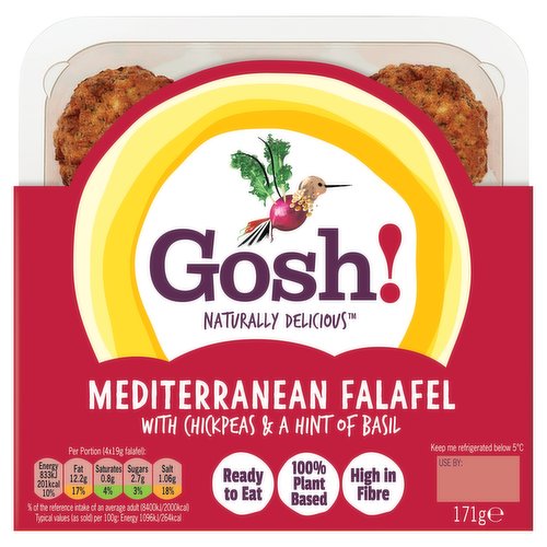 Gosh! Mediterranean Falafel with Chickpeas & a Hint of Basil 171g