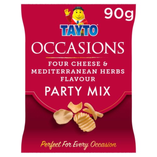 Tayto Occasions Four Cheese & Mediterranean Herbs Flavour Party Mix 90g