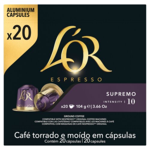 10 Capsules Nespresso Café l'Or Espresso Supremo