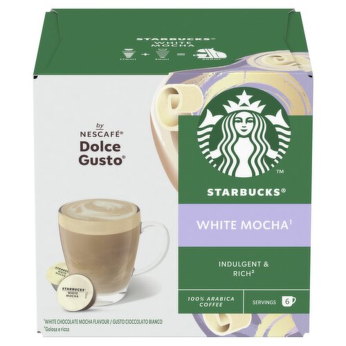 Starbucks White Mocha by Nescafe Dolce Gusto Coffee Pods X12