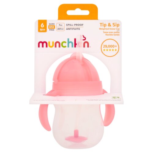 Munchkin Tip & Sip Weighted Straw Cup 6M+ 207ml