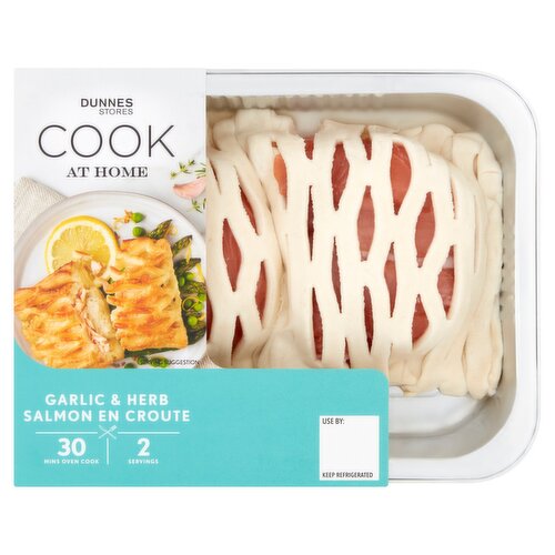 Dunnes Stores Cook at Home Garlic & Herb Salmon En Croute 370g - Dunnes  Stores