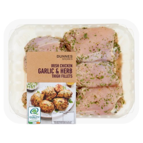 Dunnes Stores Irish Chicken Garlic & Herb Thigh Fillets 500g