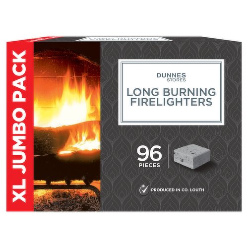 Dunnes Stores Long Burning Firelighters 96 Pieces