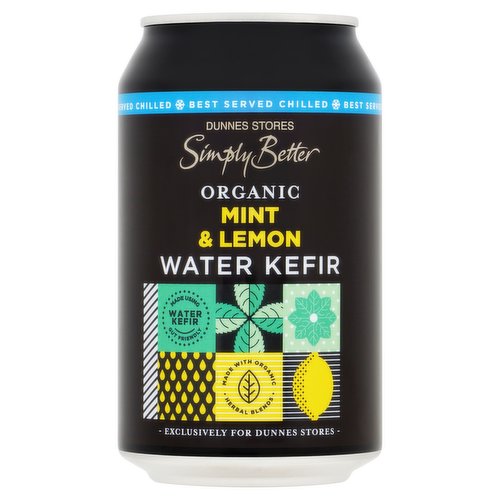 Dunnes Stores Simply Better Organic Mint & Lemon Water Kefir 330ml