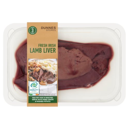 Dunnes Stores 3 Fresh Irish Lamb Liver 300g