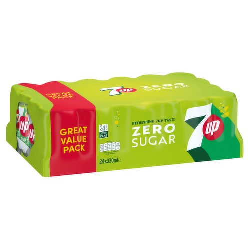 7UP Zero Sugar 24 x 330ml - Dunnes Stores