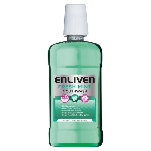 Enliven Fresh Mint Mouthwash 500ml