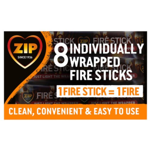 Zip 8 Individually Wrapped Fire Sticks