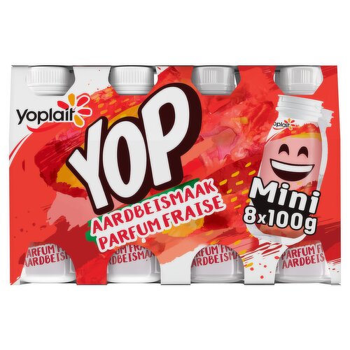 Yoplait Yop Strawberry Flavour Yogurt Drink 8 x 100g (800g)