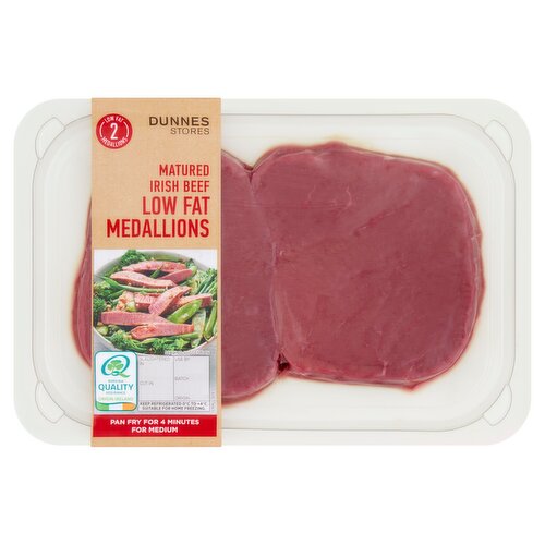 Dunnes Stores 2 Matured Irish Beef Low Fat Medallions 280g