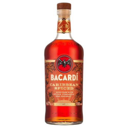 BACARDÍ Caribbean Spiced Premium Rum, 70cl