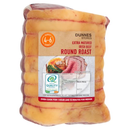 Dunnes Stores Extra Matured Irish Beef Round Roast 1kg