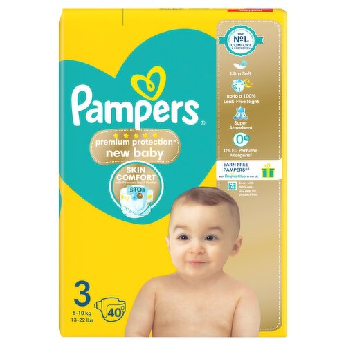 Pampers New Baby Size 0 24 Nappies - Tesco Groceries