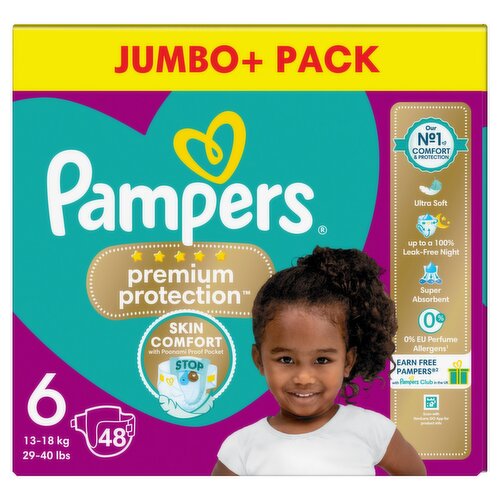 Pampers - Pampers Couches Premium Protection, taille 6 Extra Large