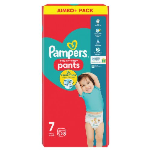 Pampers Baby-Dry Nappy Pants Size 5, 33 Nappies, 12kg - 17kg Essential Pack