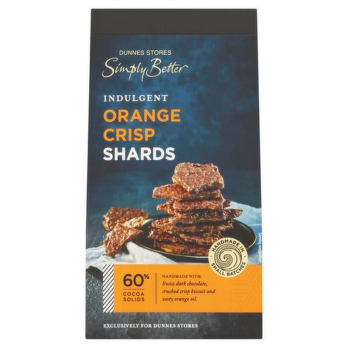 Dunnes Stores Simply Better Indulgent Orange Crisp Shards 100g