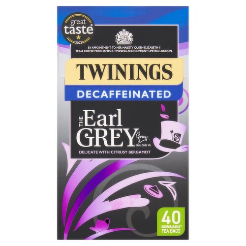 Twinings Earl Grey Decaffeinated 40 Tea Bags 100g