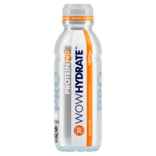 Wow Hydrate Pro Tropical Protein & Vitamin Water 500ml