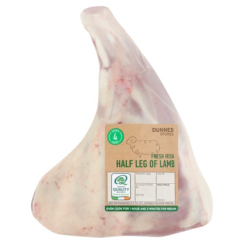 Dunnes Stores Fresh Irish Half Leg of Lamb 1.1kg