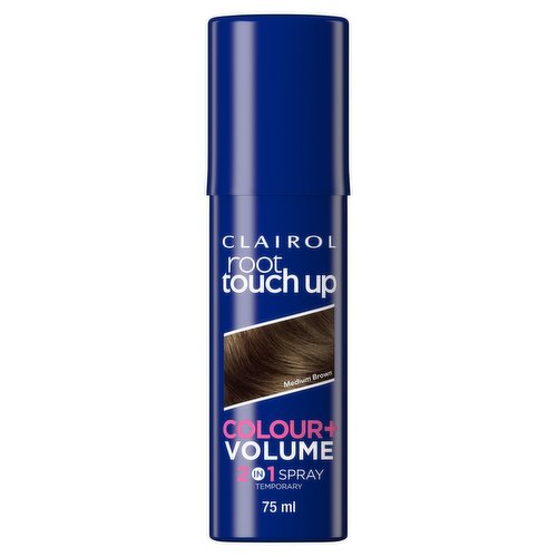 Clairol Root Touch Up Colour+Volume 2 in 1 Spray Temporary Medium Brown 75ml