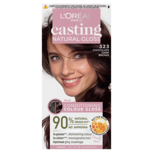 L'Oreal Paris Casting Natural Gloss Semi Permanent Hair Dye No Amonia Brown Chocolate 3.23