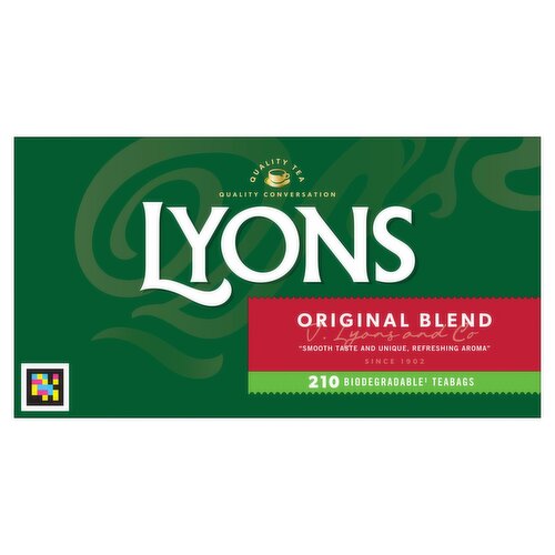 Lyons Original Blend 210 Biodegradable Teabags 609g