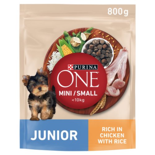 PURINA ONE Puppy Chicken with Rice Dry Dog Food 800g