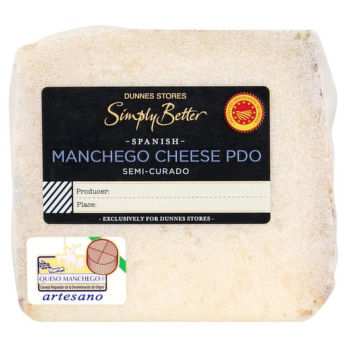 Dunnes Stores Simply Better Spanish Manchego Cheese PDO Semi-Curado 150g