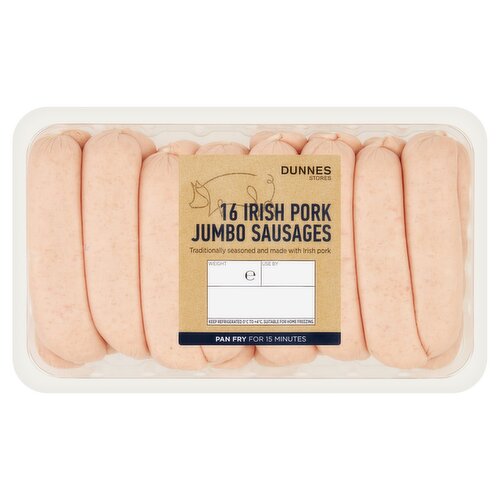 Dunnes Stores 16 Irish Pork Jumbo Sausages 800g