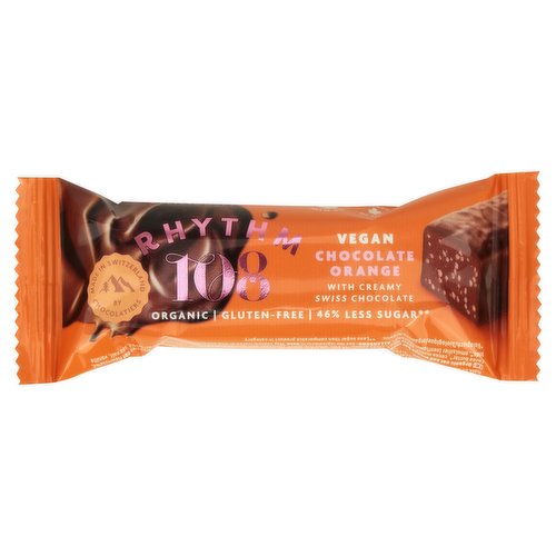 Rhythm 108 Vegan Chocolate Orange with Creamy Swiss Chocolate 33g
