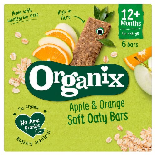 Organix Apple & Orange Soft Oaty Bars 12+ Months 6 x 23g (138g)