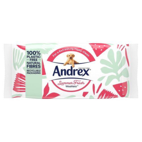 Andrex Summer Fresh Washlets Flushable Toilet Wipes