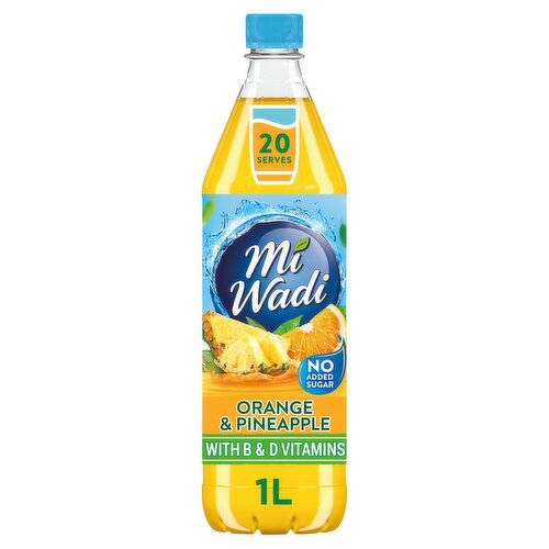 MiWadi Orange & Pineapple with B & D Vitamins 1L