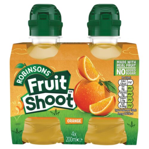 Robinsons Fruit Shoot Orange 4 x 200ml