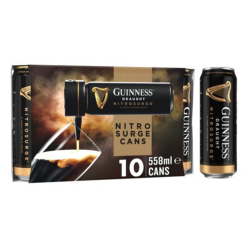 Guinness Draught Nitrosurge Stout Beer  10x558ml Can