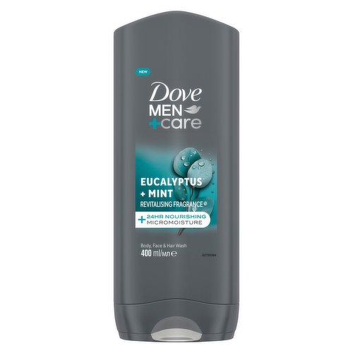 Dove Men+Care 3-in-1 Hair, Body and Face Wash Eucalyptus + Mint