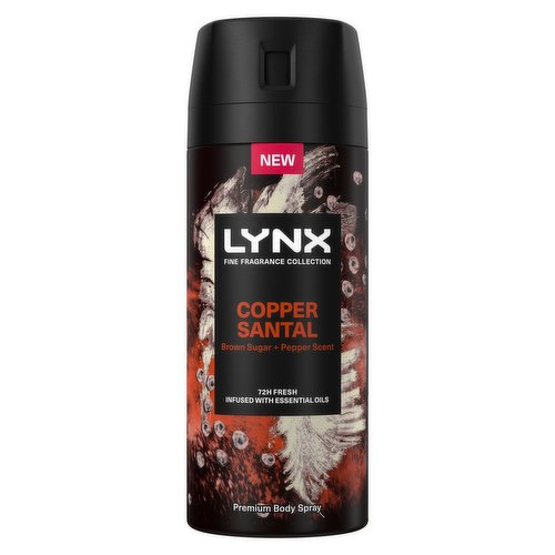 Lynx Fine Fragrance Collection Premium Deodorant Bodyspray Copper Santal 150 ml 