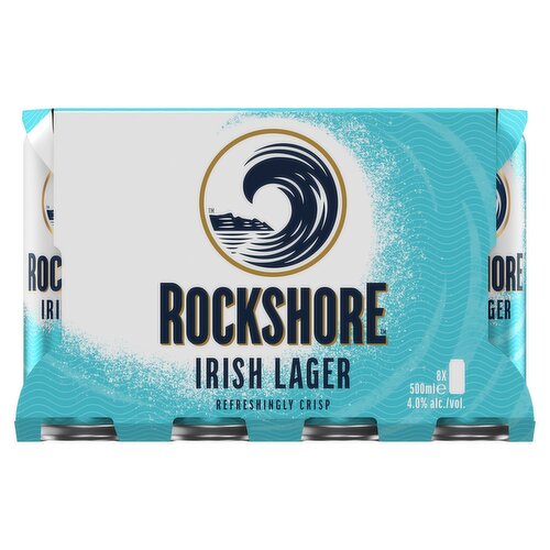 Rockshore Irish Lager Beer 8x500ml Can