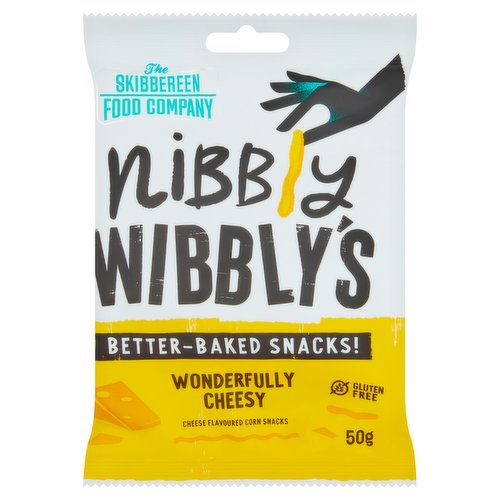 The Skibbereen Food Company Nibbly Wibbly's Cheese Flavoured Corn Snacks 50g