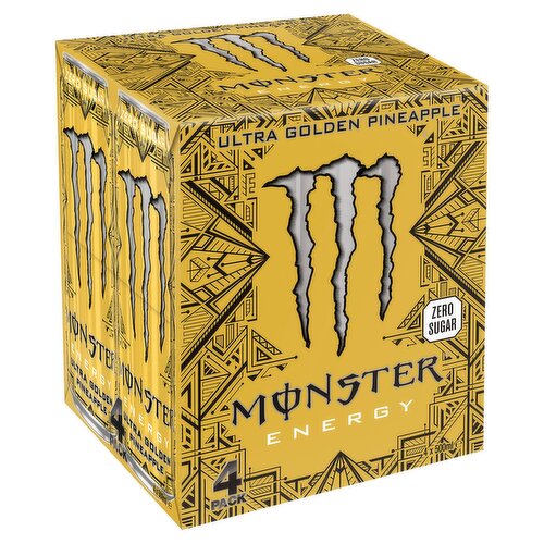 Monster Energy Ultra Golden Pineapple Zero Sugar 4 x 500ml