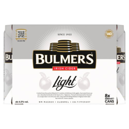 Bulmers Irish Cider Light 8 x 500ml