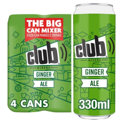 Club Mixers Ginger Ale 4 x 330ml