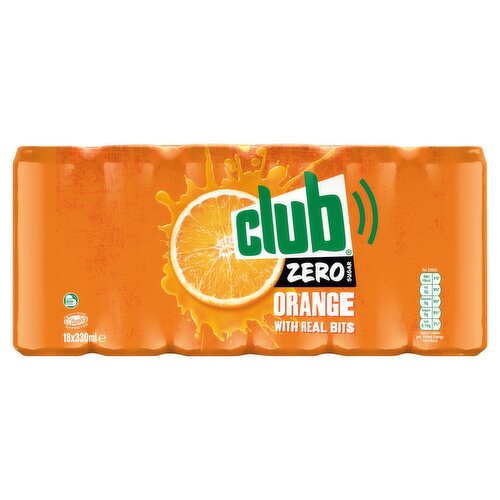 Club Zero Sugar Orange with Real Bits 18 x 330ml