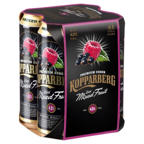 Kopparberg Premium Cider with Mixed Fruit 4 x 500ml